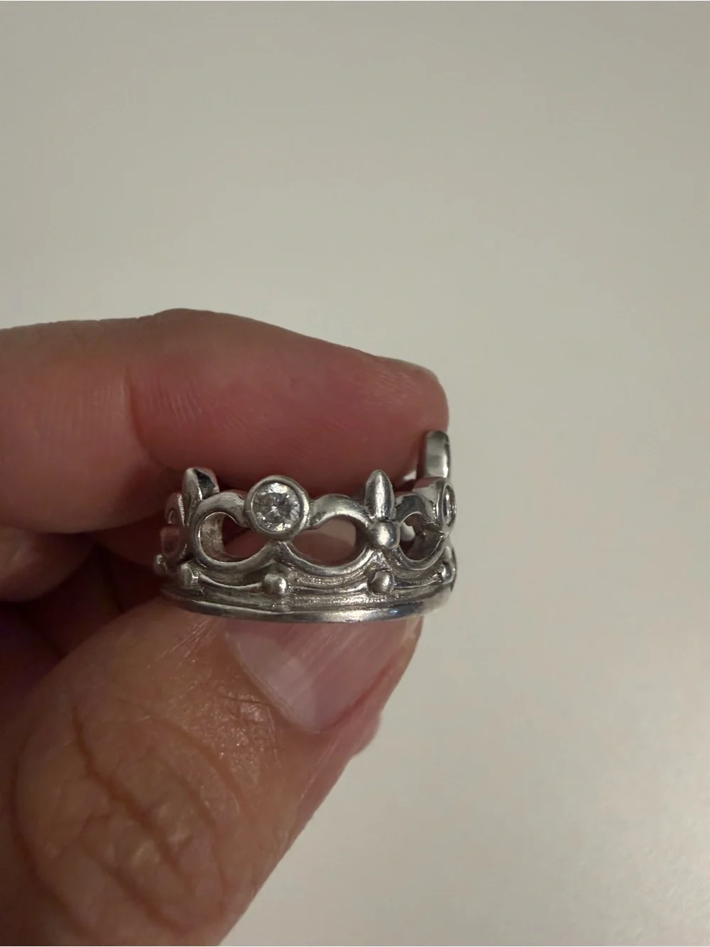 Sterling Crown-Style Stackable Ring in Silver #6